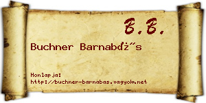 Buchner Barnabás névjegykártya